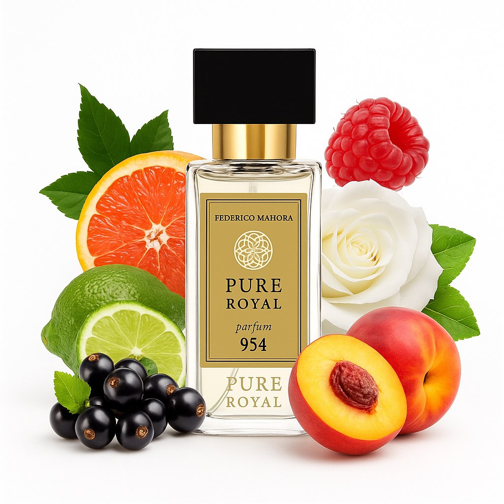 PURE ROYAL 954 smaržas ir žilbinošas un priecīgas smaržas ar dzirksti.