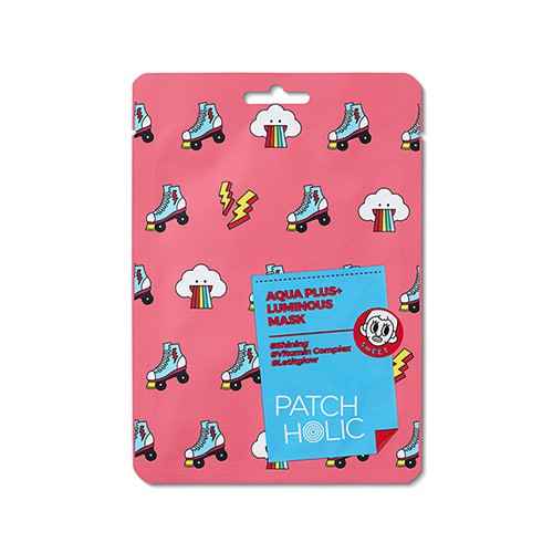 Korejiešu sejas maska ​​Patch Holic Aqua Plus+ mirdzošā maska